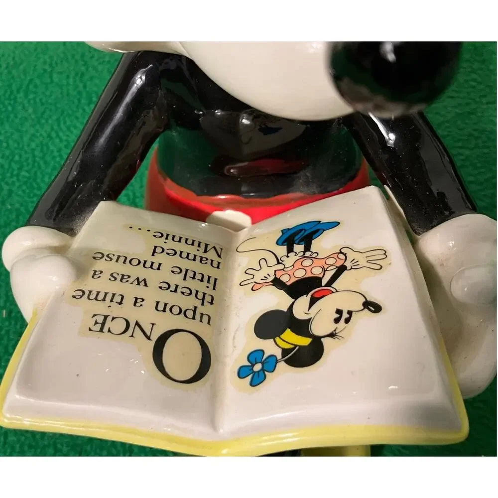 Mickey Mouse Vintage Minnie Story Book Ceramic Japan Disney Statue Figure